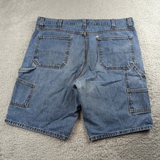 Faded Glory Shorts Men 38 Blue Carpenter Denim Hammer Loop Distressed Jorts