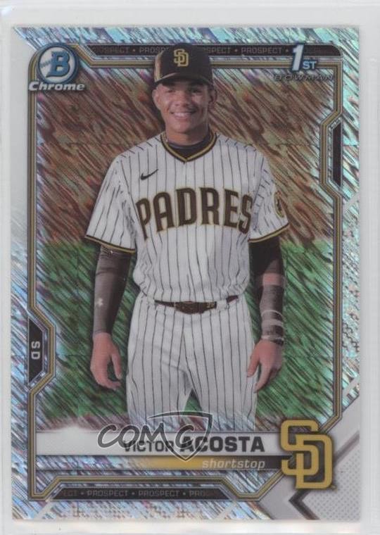 2021 Bowman Chrome Prospects Shimmer Refractor Victor Acosta #BCP-151 01ic