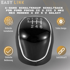 Schaltknauf Für Ford Focus II 2 III 3 MK2 MK3 Mondeo 4 IV 5 V Galaxy 6-GANG NEUF