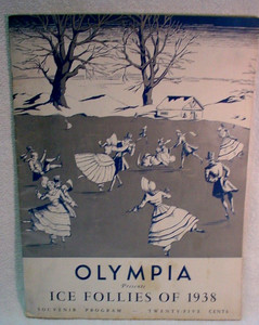 VINTAGE ICE FOLLIES 1938 PROGRAM / BOOKLET ~ DETROIT, MI OLYMPIA ARENA 11" X 8