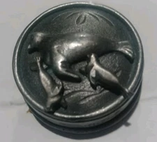 Vintage Pewter Torino Tiny Trinket/Pill Box with Seal Pin, Earrings & Charm 