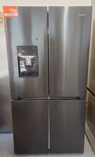Image of Hotpoint 4 door American Fridge Freezer Dark Inox grey HPGF 6564 XK4UK