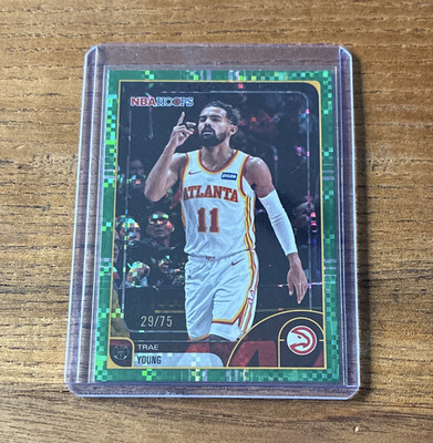 Panini NBA Hoops Trae Young Atlanta Hawks #29/75 Serial Numbered Parallel