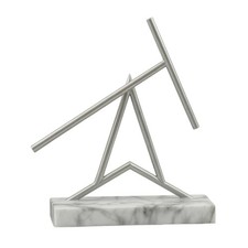 Geometric Sculpture Modern Accent Piece Minimalist for Living Room
