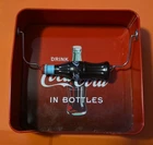 Vintage Coca Cola Metal Napkin Holder W/Bottle Handle-Red Tin Countertop Diner S