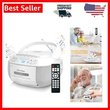 Compact CD Player Cassette Combo Boombox - Bluetooth  USB Compatibility