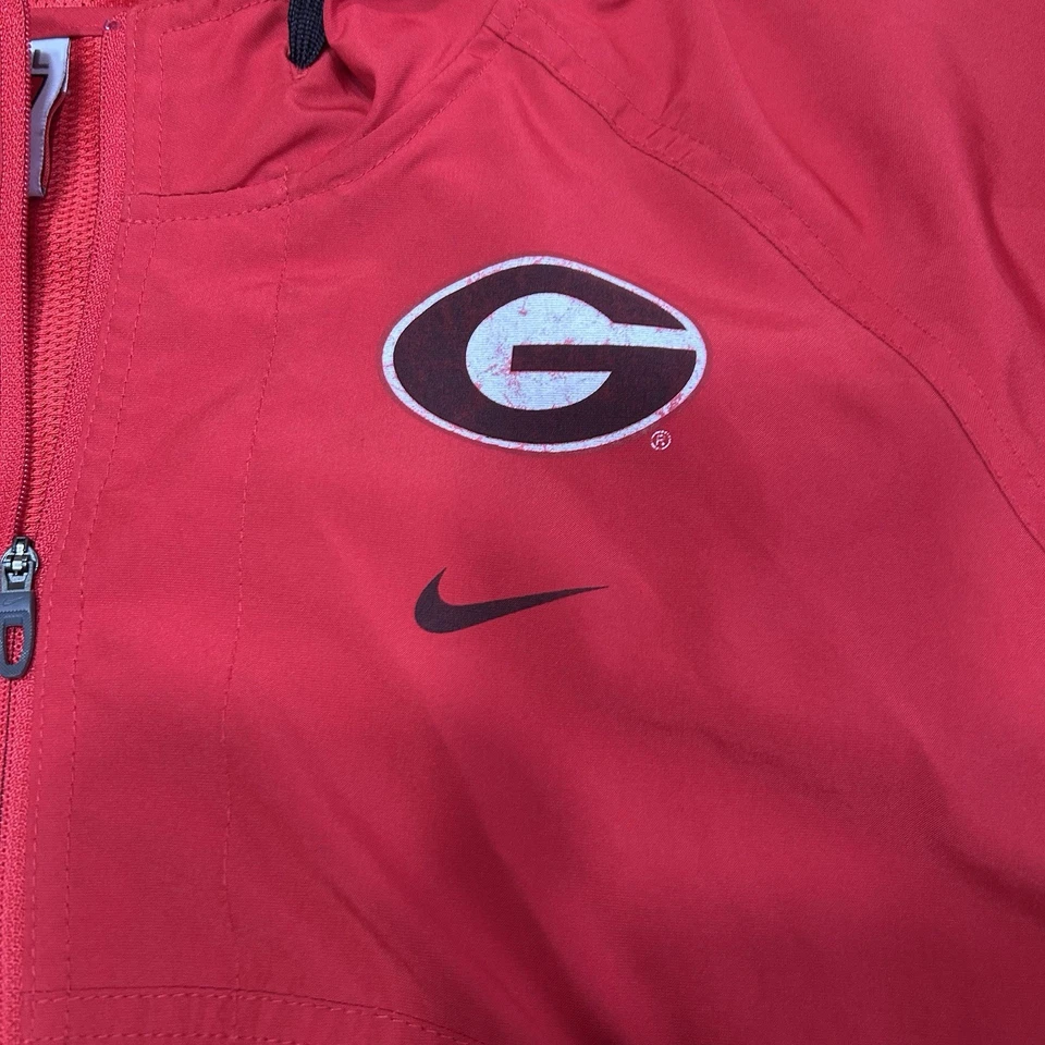 Nike Georgia Bulldogs Red Windbreaker Jacket Men’s Large - Image 4 of 4