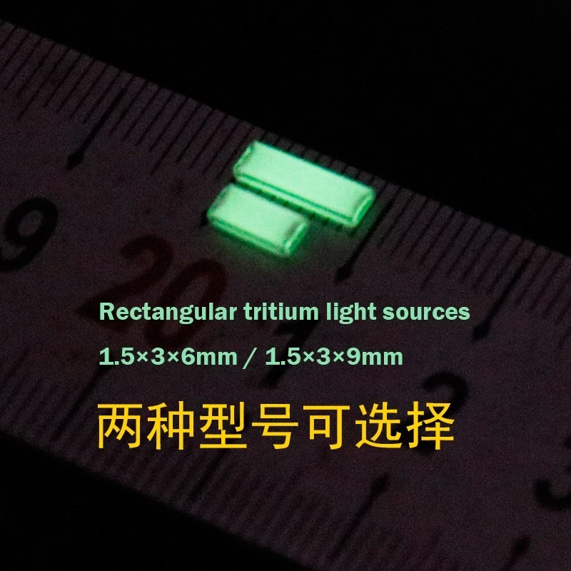 1 Pieza 1.5*3*9mm/1.5*3*6mm Vidrio Cuboide Vida Nocturna Auto-Luminosa 25 Años de Vida Foto 3 de 4