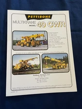Pettibone Multikrane Model 40 CWR Dealer Sales Brochure