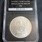 1902 Morgan Silver Dollar $1 90% Silver Uncirculated No Mint Mark