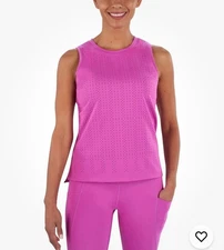 Member’s Mark Everyday Perforated Tank Top Women’s Medium Orchid quick dry