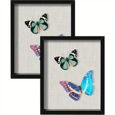 Shadow Box Frame with Clear Plexiglass Cover,Artificial Wood Memory Display Case