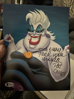 Pat Carroll signed 10x8 Autogramm Foto Die kleine Meerjungfrau - Disney - Ursula