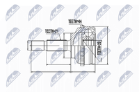 NTY Gelenksatz, Antriebswelle NPZ-RE-043 FüR Renault