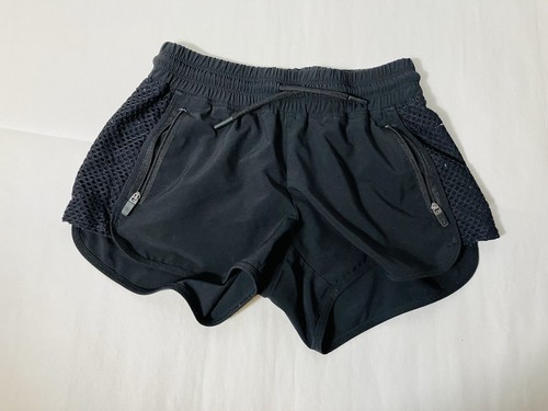 Athleta Girl Shorts Sz 7 Black Pull On Athletic Casual Summer