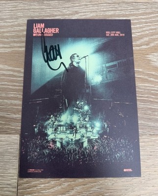 Liam Gallagher MTV Unplugged Autographed/Signed Art Card A5 6x8''