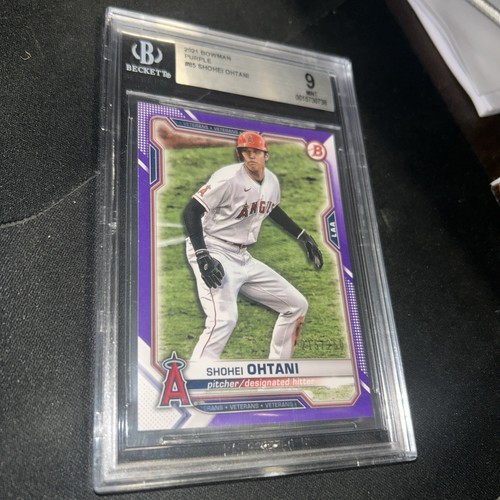 2021 Bowman Purple Parallel #215/250 Shohei Ohtani BECKETT 9 RARE