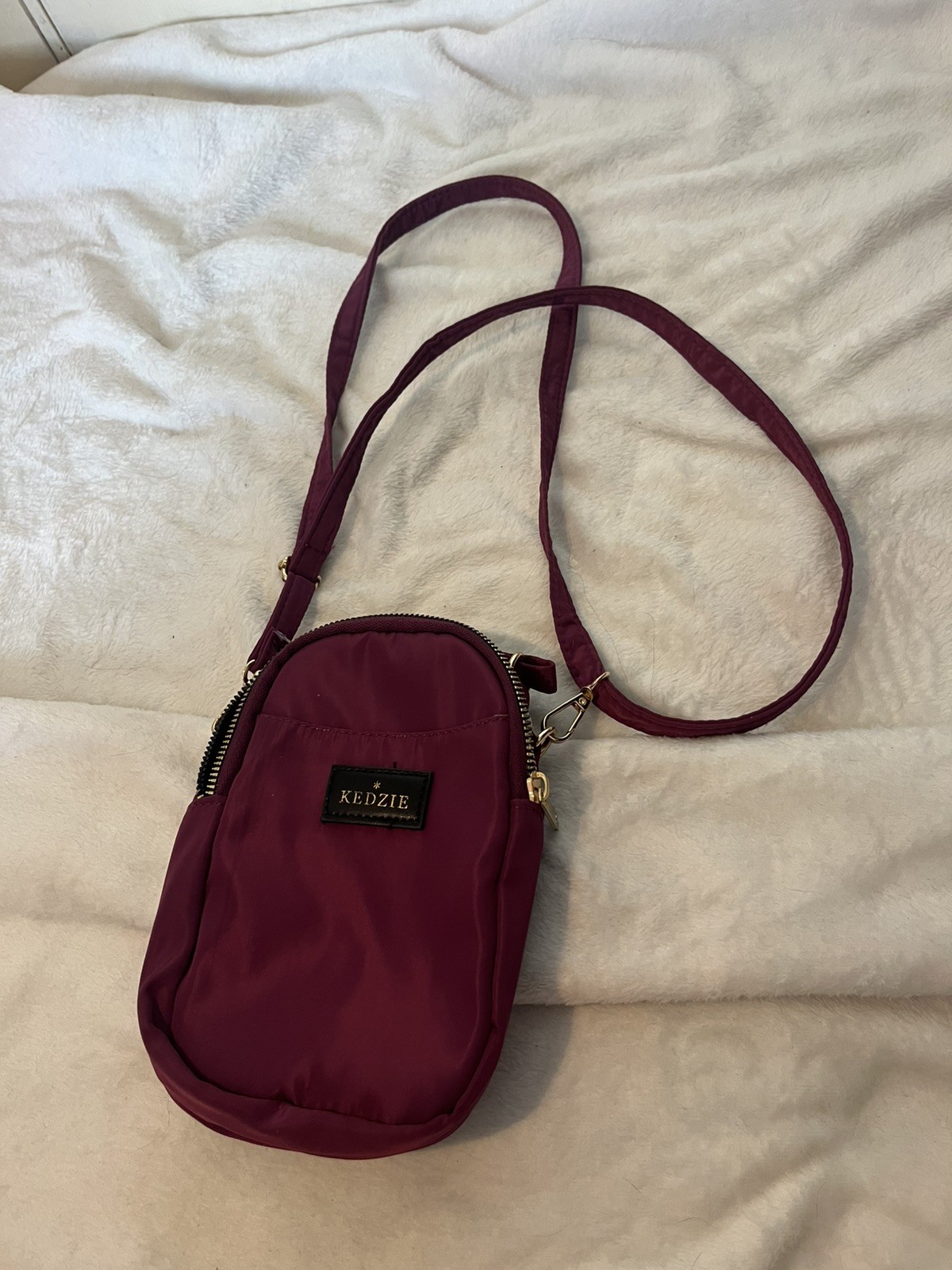 Kedzie Aura Roundtrip Convertible Crossbody Sling Bag Mini Wine Purple