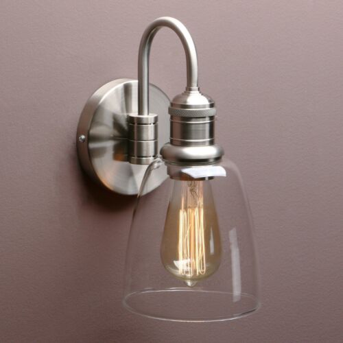 5.6" CLOCHE GLASS SHADE RETRO INDUSTRIAL BATHROOM WALL LAMP SCONCE Edison LIGHT - Picture 3 of 29