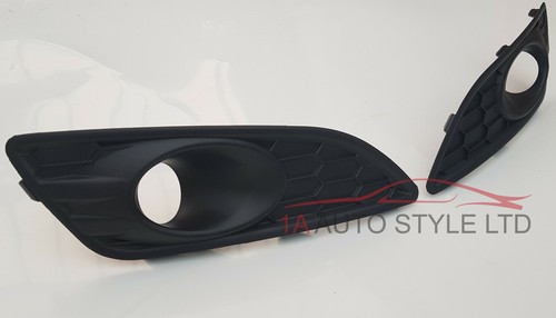 Honeycomb mesh fog lamp grilles for Ford Fiesta Zetec S mk7 mk7.5 2013+ - Picture 8 of 9