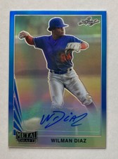 2021 Leaf Metal Draft 1990 Leaf Auto Blue  Wilman Diaz #LA-WD1 Auto /35