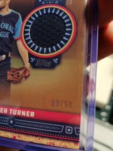 2024 Topps Update Trea Turner All-Star Stitches Relic Gold 3/50 #ASR-TT - Picture 7 of 7