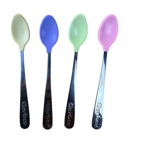 Baby Spoons Soft Tip Gerber The First Year Sesame Street Lot + Fork Stainless - Picture 3 of 11
