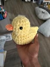 amigurumi crocheted duck stuffed animal