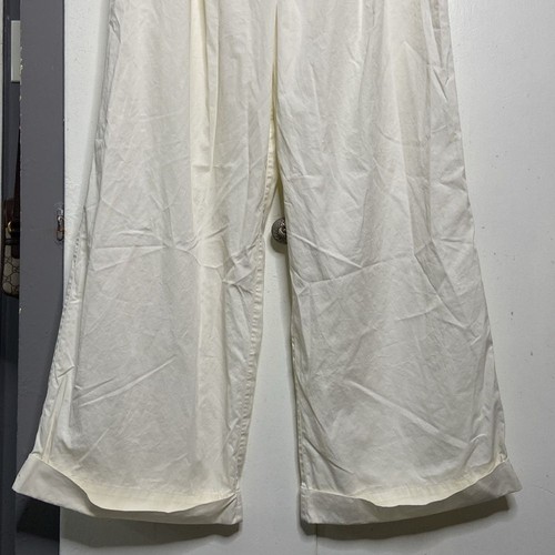 DOEN women Hilaire Trouser Pant in Salt Wide Leg High Waist Pleated SZ 12 NWT - Picture 6 of 9