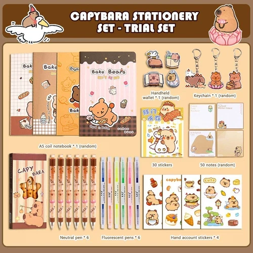 Pencil Case Capybara Stationery Set Back-to-school Gift Kit  for Students - Picture 18 of 21