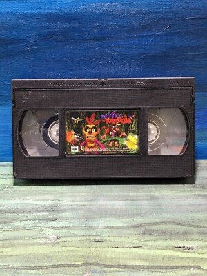 Vintage 1998 Banjo Kazooie Blockbuster Promo VHS Tape by Rare Nintendo 64