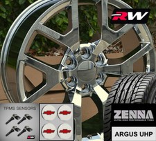 20 X9 Inch Gmc Sierra 1500 Honeycomb Wheels Chrome Rims Tires Fit Silverado