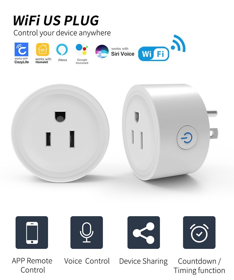 Smart WiFi Plug Works with Alexa Google Home HomeKit Remote Timer Control  -image