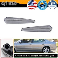 2X Rear Bumper Side Marker Parking Lights Clear Lens For 2000-2003 Nissan Maxim