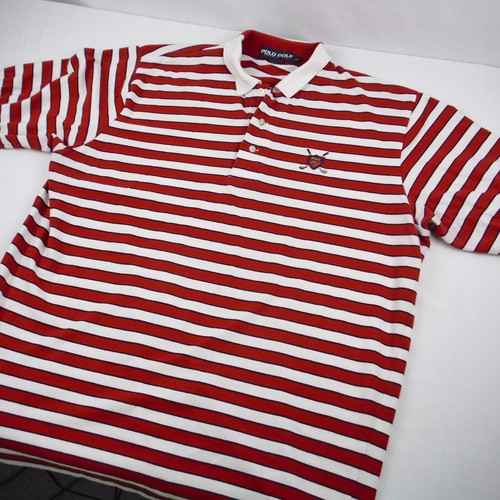 Polo Golf Ralph Lauren Vintage Striped Golf Polo Shirt XL - Picture 8 of 10