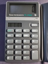 Texas Instruments TI-1768 II Mini Pocket Solar Calculator Working With Case