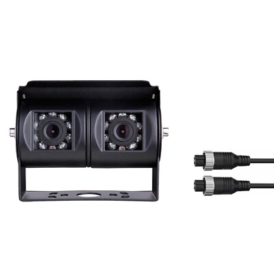 Doppelgelenk CCD-Farbmetallgehäuse Schwarz 18 IR LED 4PIN Rückfahrkamera für LKW