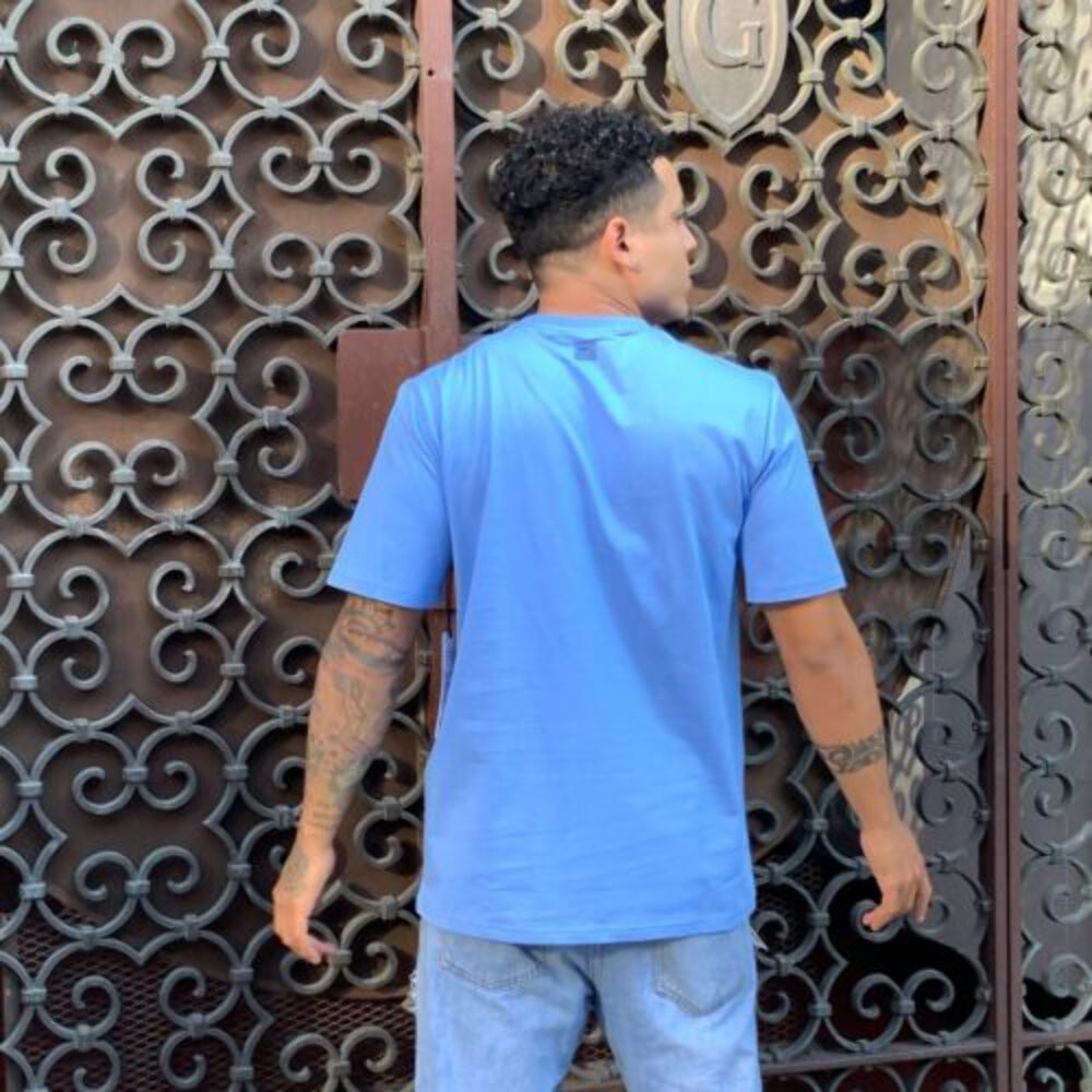 T shirt uomo Fila Sky Blue verde lime moda manica corta nuova con etichetta