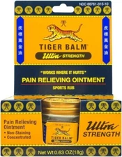 SM Tiger Balm Ultra Strength 0.63 Oz Pain Relieving Ointment Sports Rub