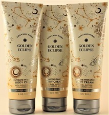 QTY 3 - Bath Body Works GOLDEN ECLIPSE Body Cream Lotion Moisturizer 8oz
