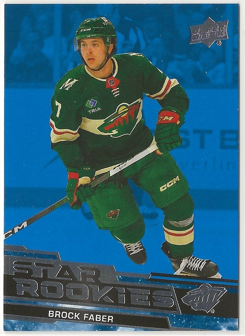 2023 2023-24 Upper Deck Star Rookies Blue #6 Brock Faber Minnesota Wild