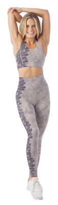 Glyder Women's Large Mocha/Oatmilk Tie-Dye High Waist Pure Soft Legging