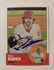 DAN HAREN Signed 2012 Topps Heritage Baseball Card #231 ANGELS DBACKS AUTO