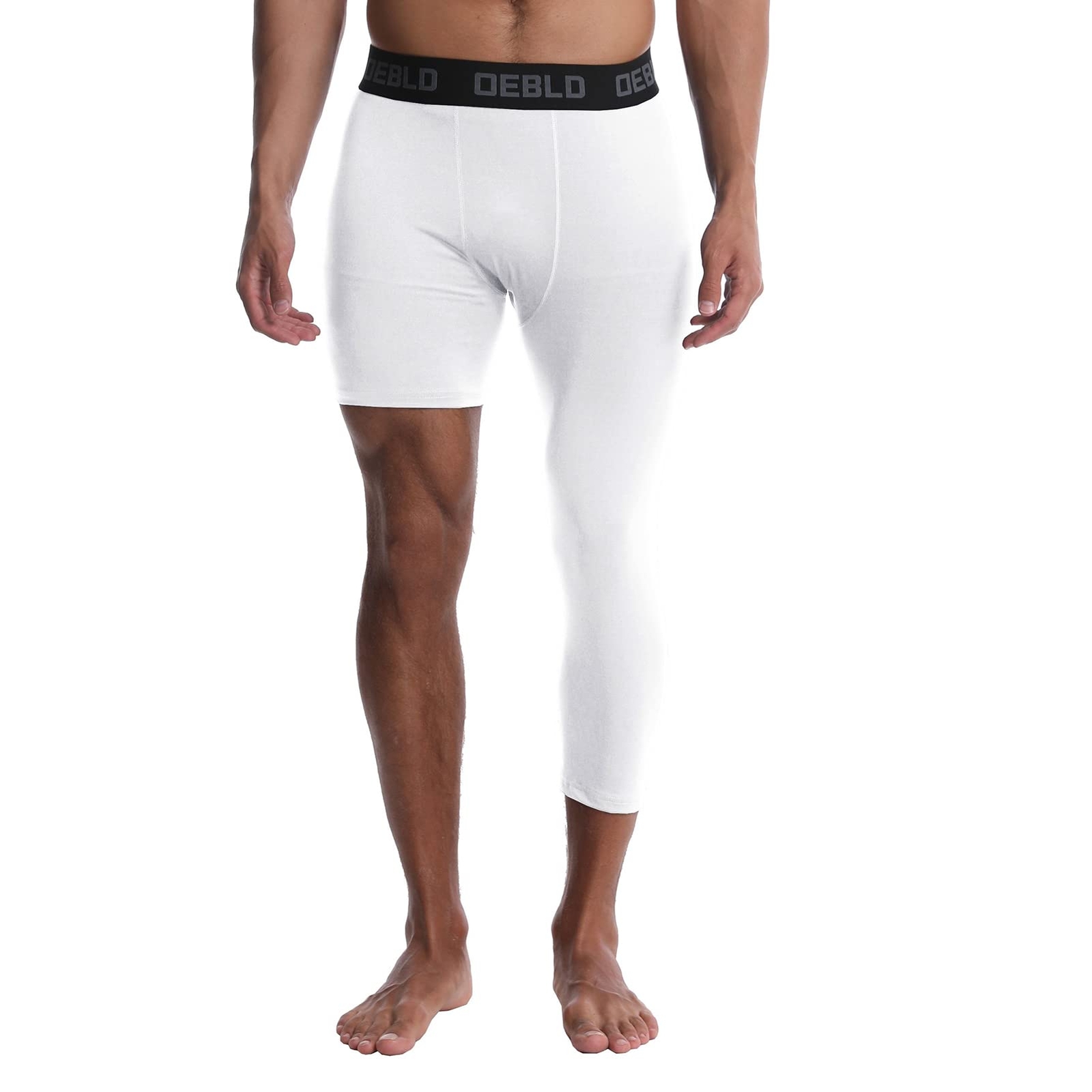 Single Leg 3/4 Compression Tights Unisex Sports Pants One-Leg Design