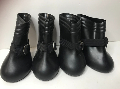 Dog Boots Shoes XXL Waterproof 4 Set Rubber Anti-Slip Paw Protector Pets Canines