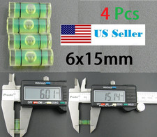 4 PCs Acrylic Tube Bubble Spirit Level Vial Measuring Instrument D 6mm L 15mm