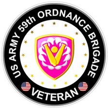 US Army 59th Ordnance Brigade Veteran Bumper Sticker Military Vinyl Decal 5"