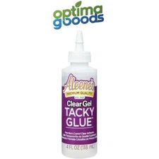 Aleene's Clear Gel Tacky Glue, 4oz - Strong Adhesive for Crafts.