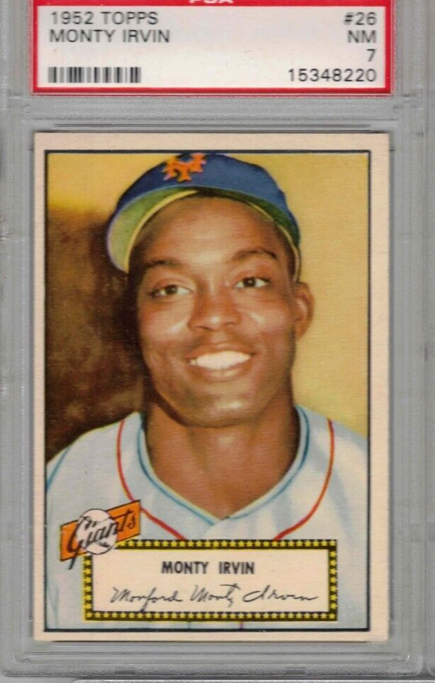 Monty Irvin, 1952 Topps #26, PSA 7