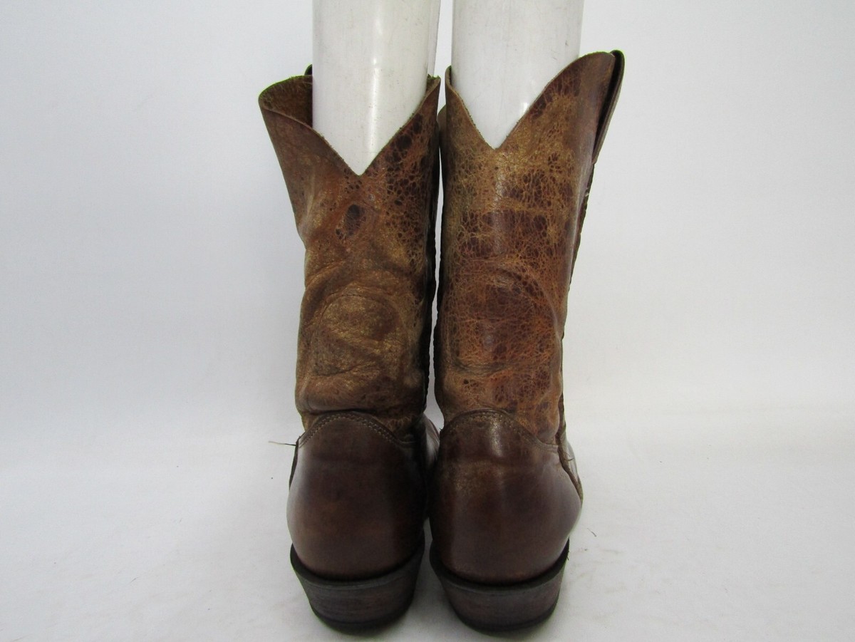 Justin Bent Rail Mens Size 9 EE Brown Leather Cowboy Western Boots Justin Bent Rail Rough Rider Cowboy Boots - Square Toe  main image 3